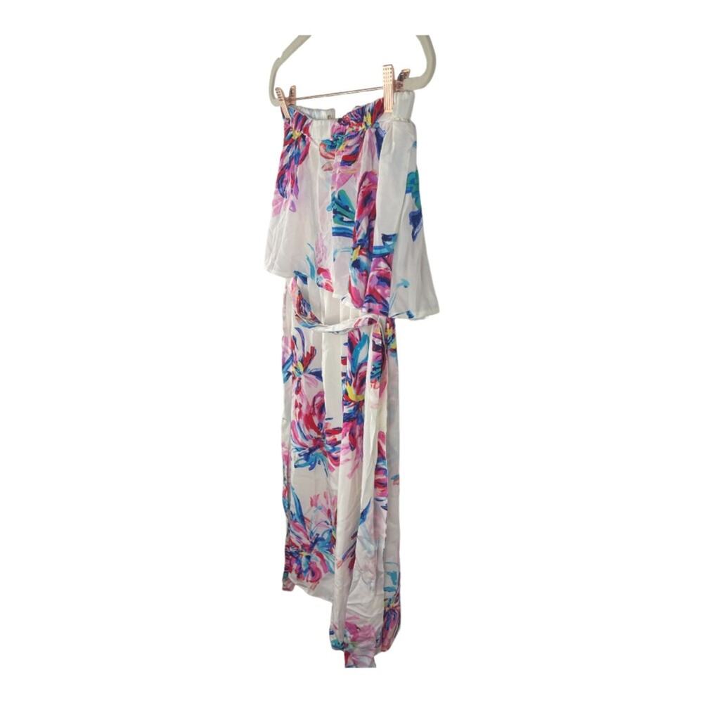Yumi Kim Marina Mini Dress Strapless Silk Floral Coquette Garden Summer Spring S - Picture 5 of 9